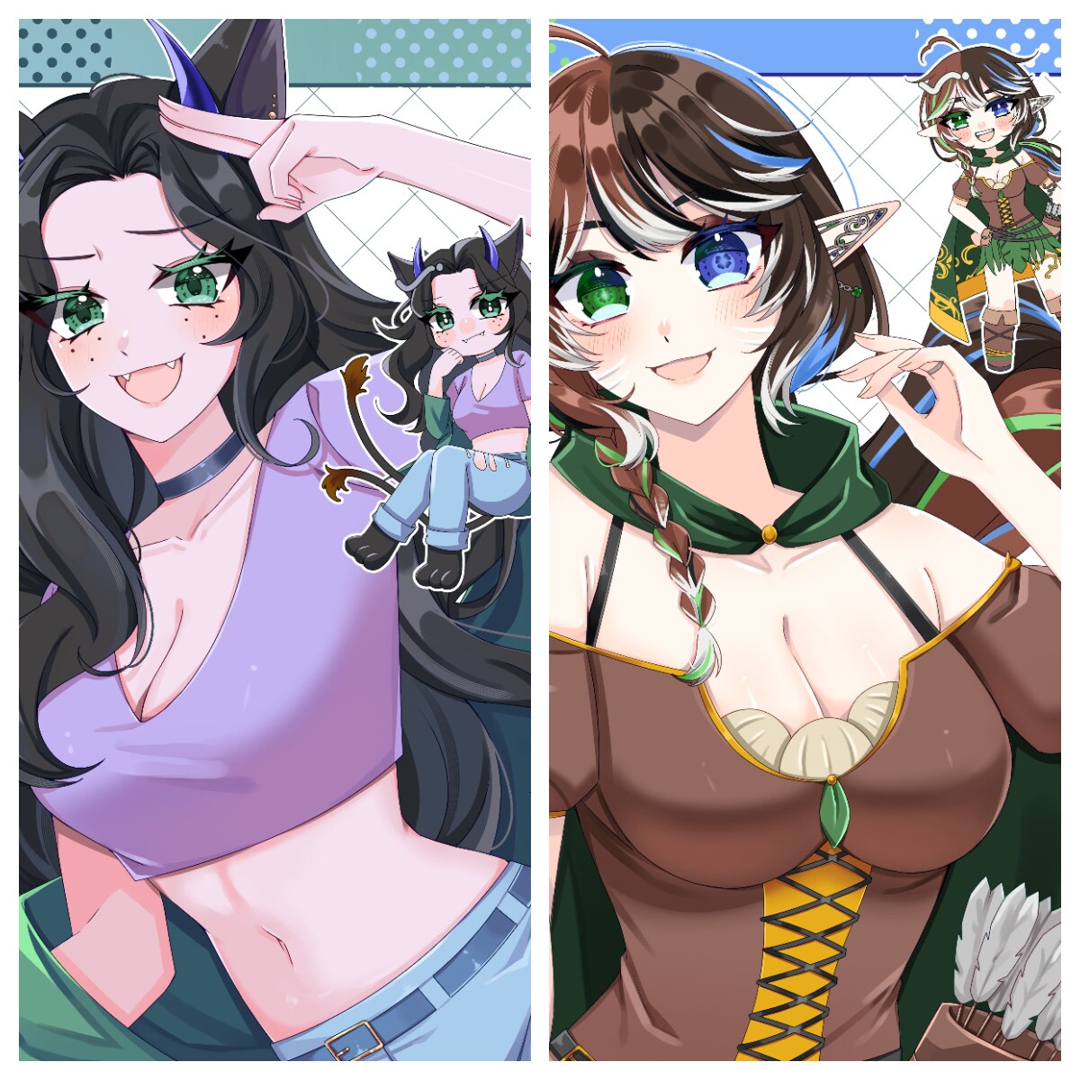 SDイラスト付きのキャラクターイラストを提供します かわいいデフォルメイラストの欲張りセット！ イメージ2