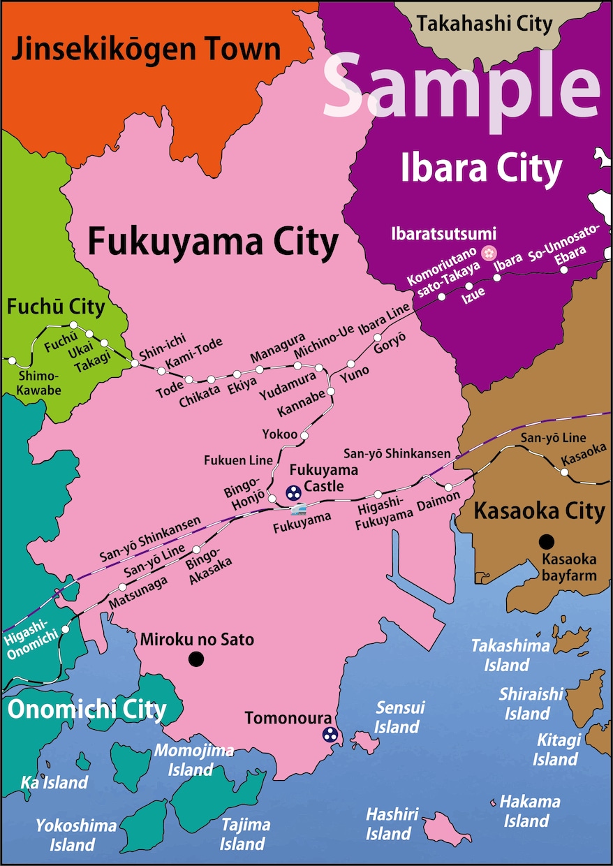 英語の地図・案内図を作成します -- イラストレーターで印刷物やホームページに使える画像 イメージ1