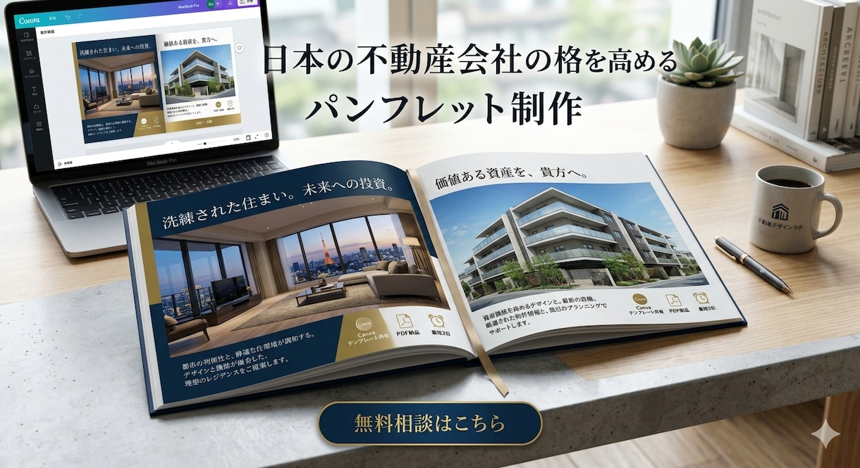 不動産のプロが会社案内を作成致します 低価格でクオリティの高いパンフレットをおつくり致します イメージ2