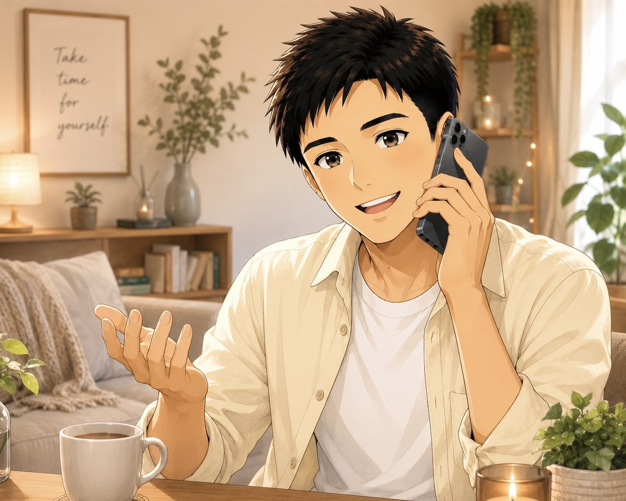 最大5分✨優しい声であなたの心をそっと癒やします 短時間なので定期的に気軽に話せるよ✨話題なしでもOK！ イメージ1
