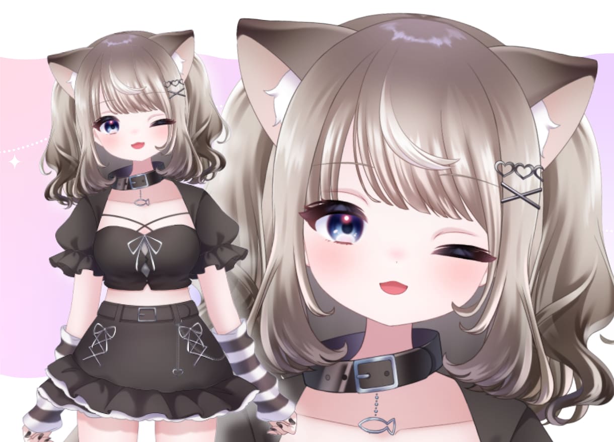 VTuberパーツ分けイラストを制作します デザイン料・商用利用料込み！可愛くお描きします！ イメージ1