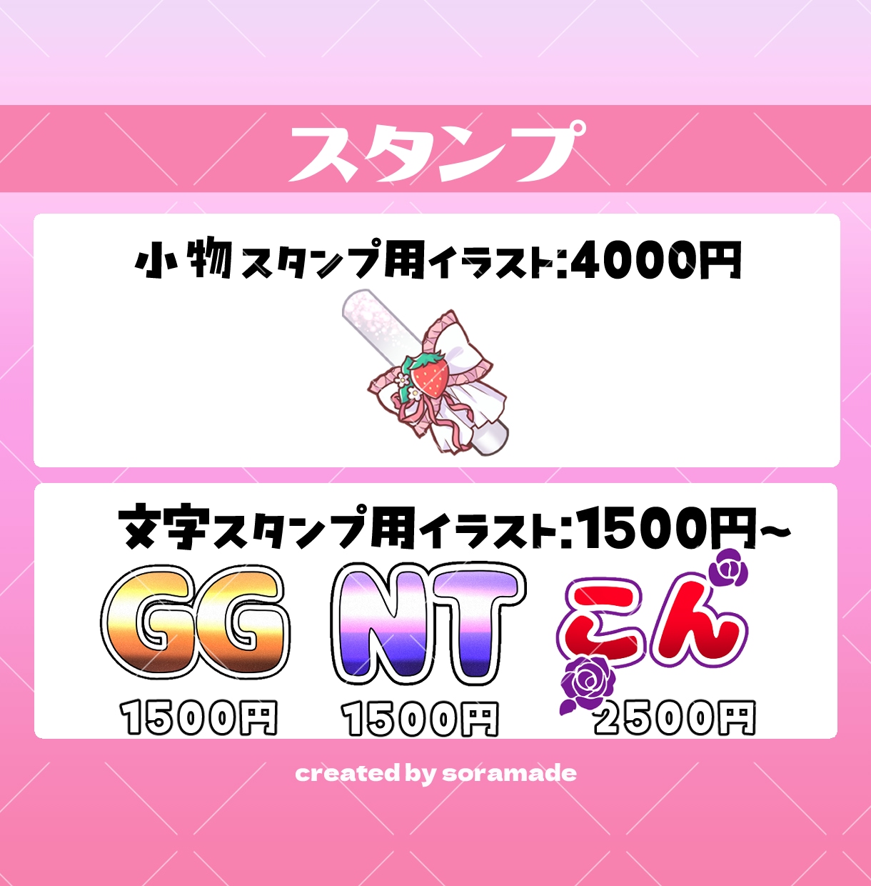 1点4000円！配信向けスタンプやバッジ作成します YoutubeやTwitchに◎文字無し差分イラスト付き！ イメージ3