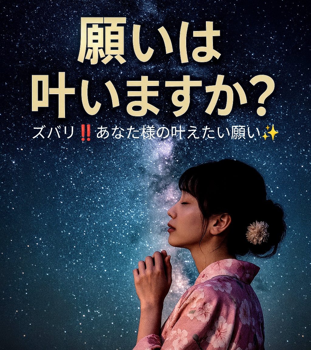 願いが叶うのかを占います 私の願いは叶うの?ズバリ聞きたい。アドバイス知りたい。 イメージ1
