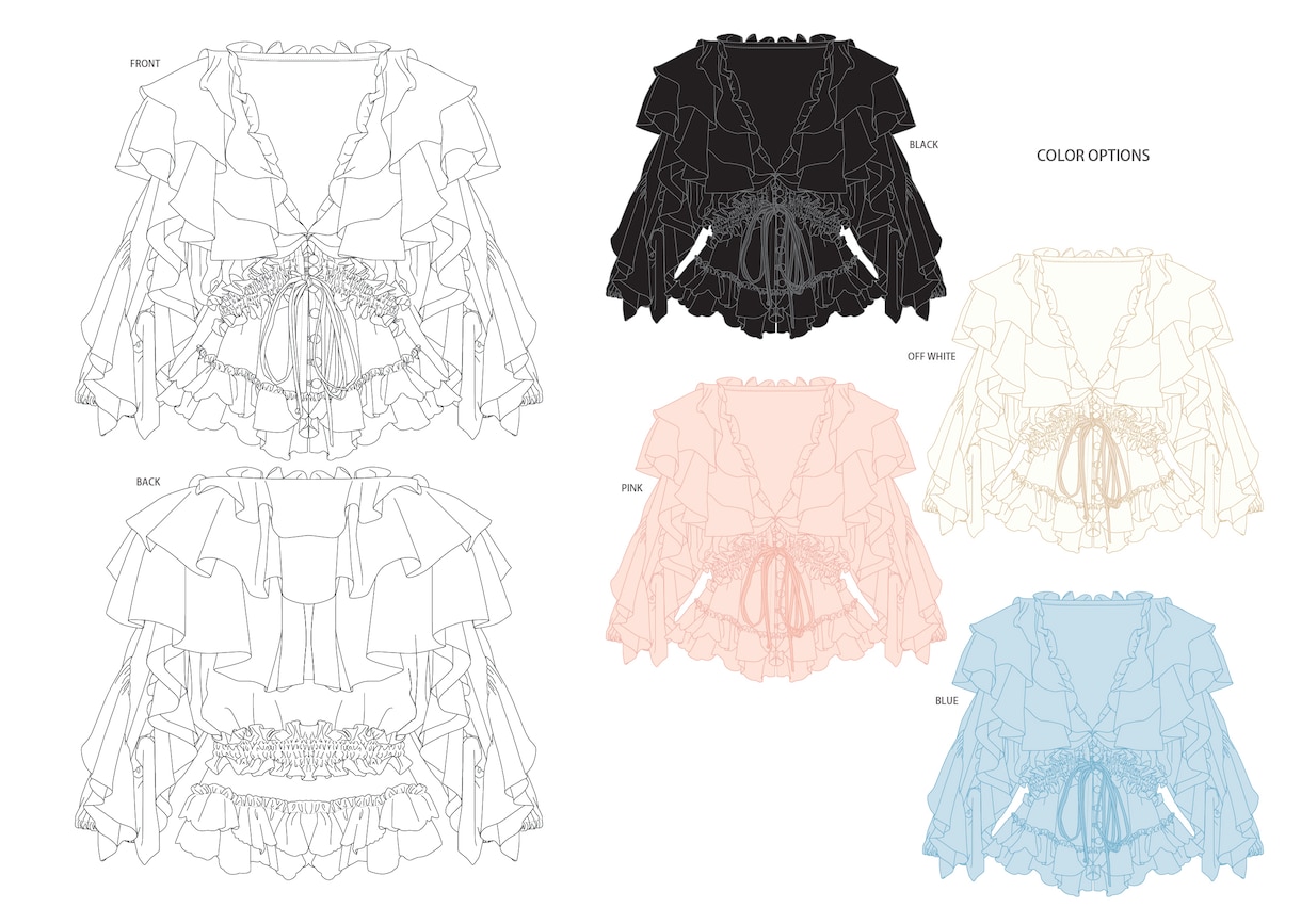 ファッションアイテムのデザイン画作成します 完成度の高いイラストで出来上がりイメージがより鮮明に！ イメージ5