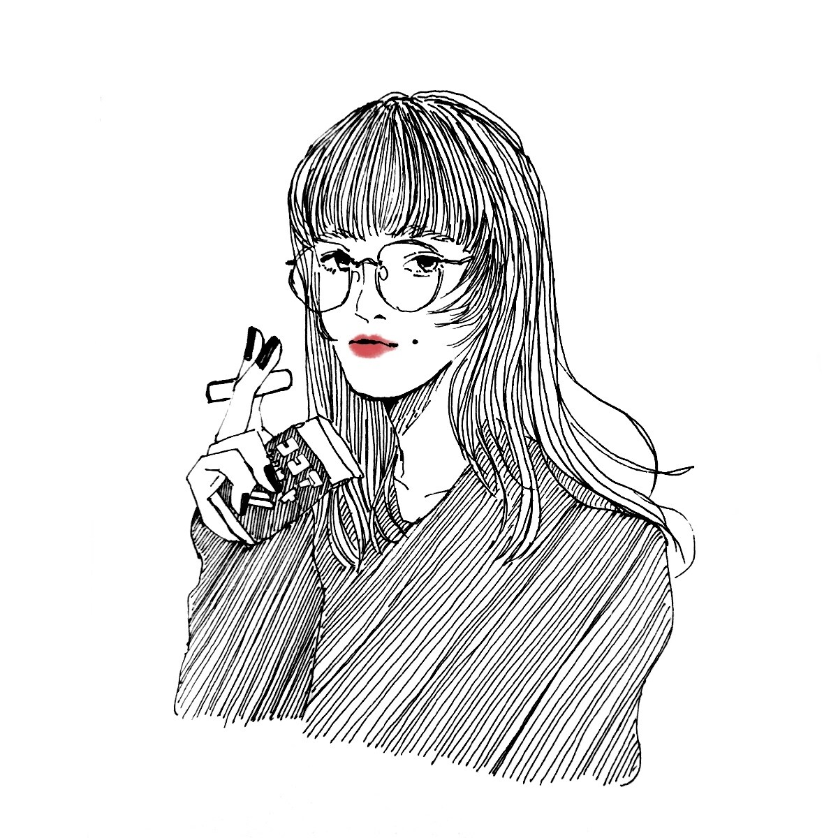 オシャレで可愛い似顔絵、アイコン描きます SNSのアイコンなどにいかがでしょうか。 イメージ2