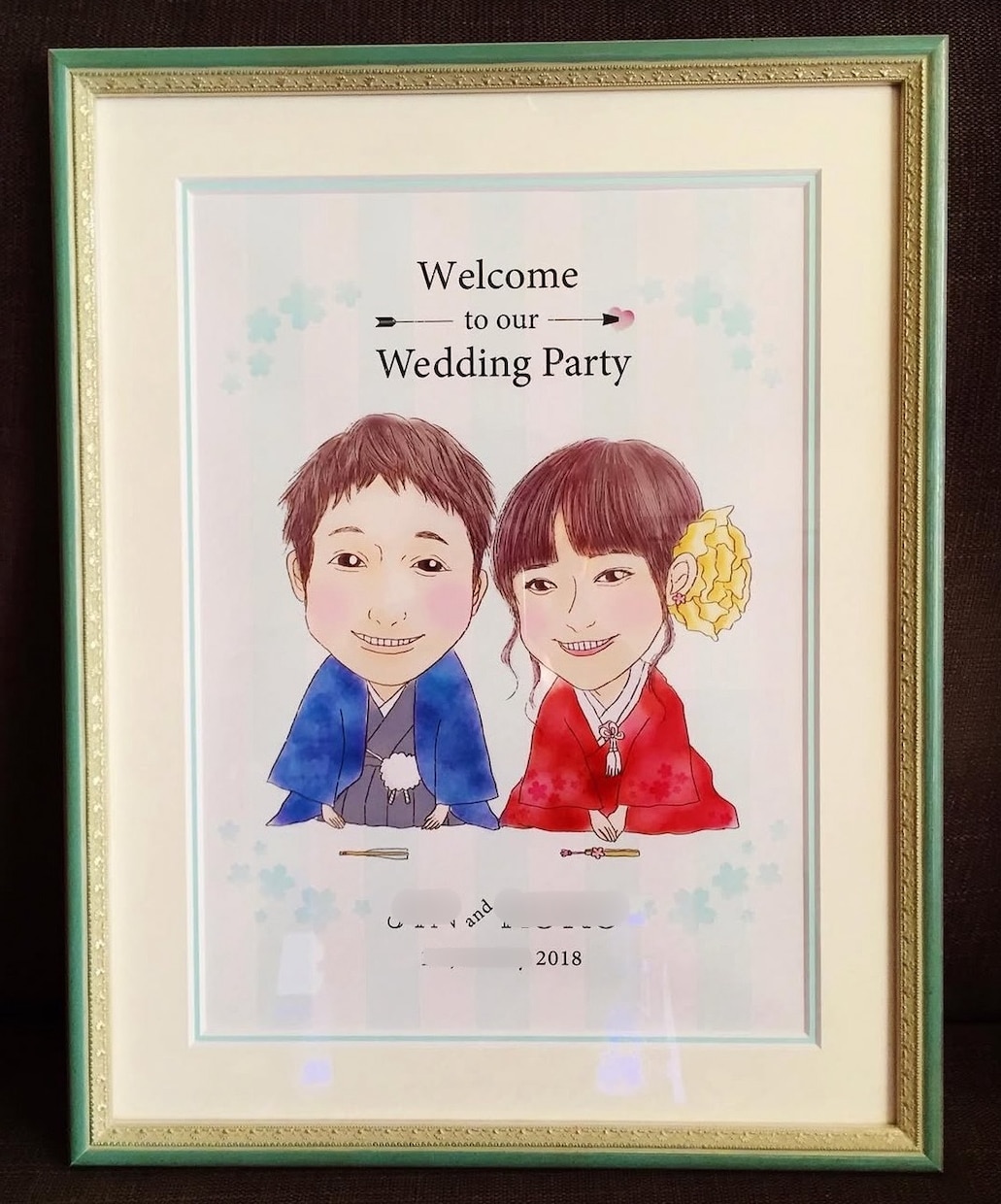 結婚式・家族の記念に♪おしゃれな似顔絵を作成します ウェルカムボードや、お子様の成長記念にオススメ！ イメージ2