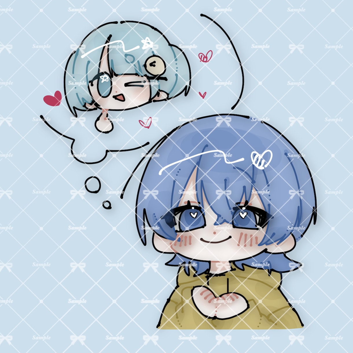 様々なSNSアイコンに使えます デフォ可愛いイラストをアイコンにしませんか！ イメージ2