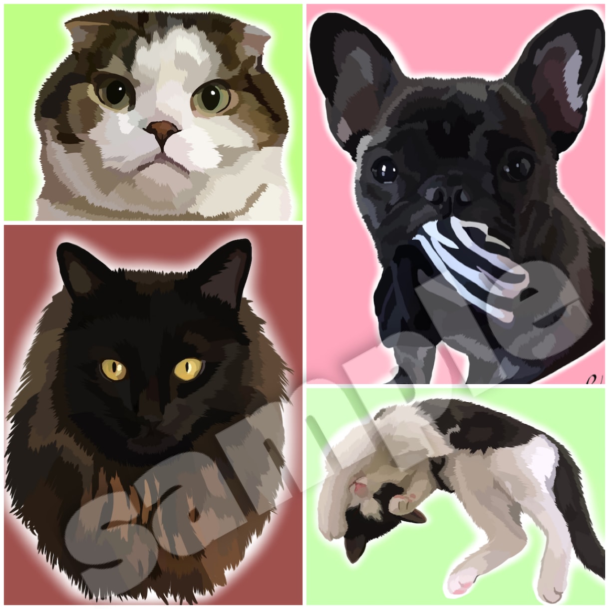 動物全般のペット絵をお書きします 思い出を残したいあなたへオススメです。 イメージ2