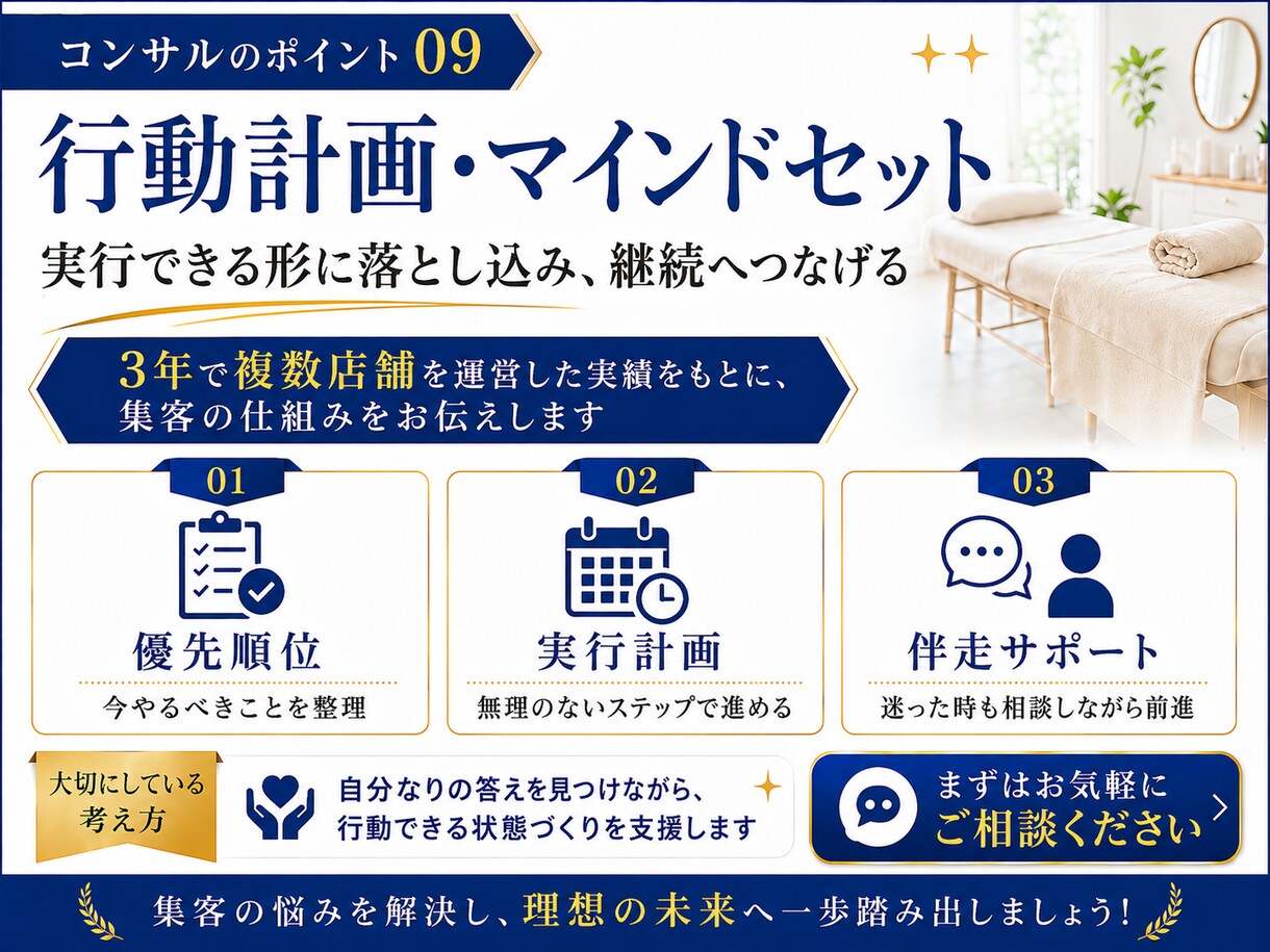 サロン・治療院経営者向けに集客のご相談に乗ります 3年で11店舗経営できた秘密教えます。 イメージ10
