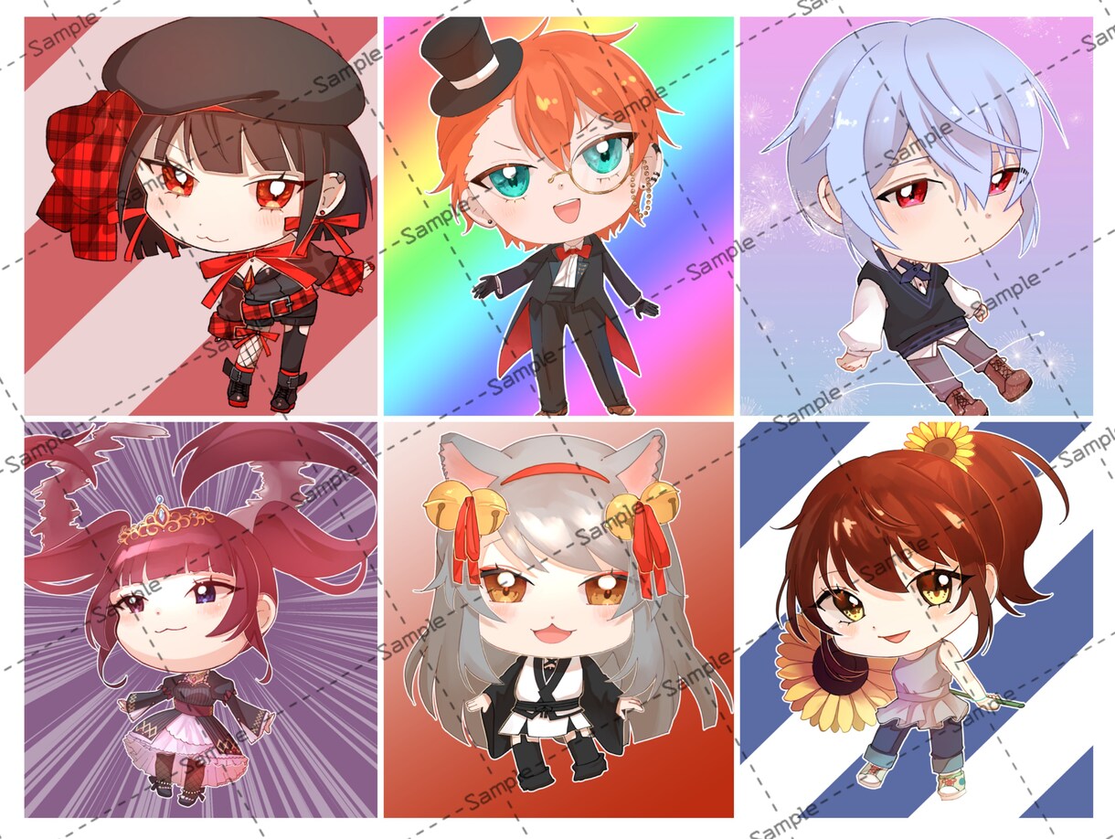 SDキャラクター描きます 彩度高めのキラキラSDキャライラスト描きます！ イメージ2