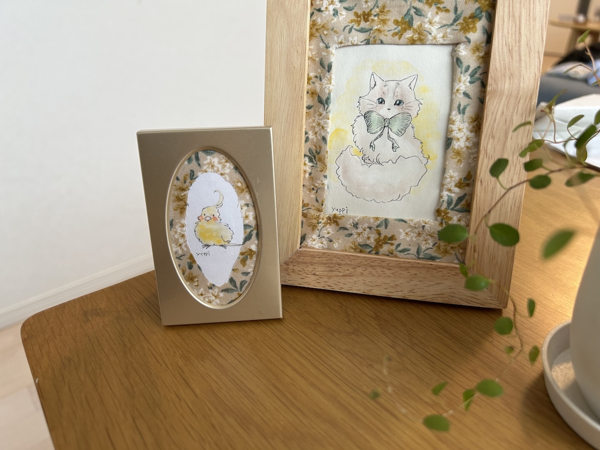 ふんわり水彩の似顔絵作成します ミニ色紙に水彩でふんわりとした似顔絵をお描きします イメージ8