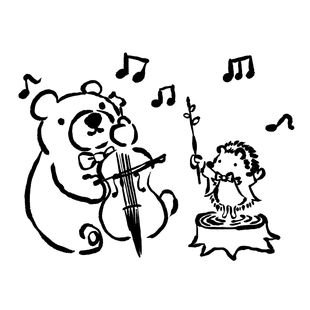 絵本風の可愛い線画描きます 簡単な挿絵等、背景や規模がチョット簡易版 イメージ10