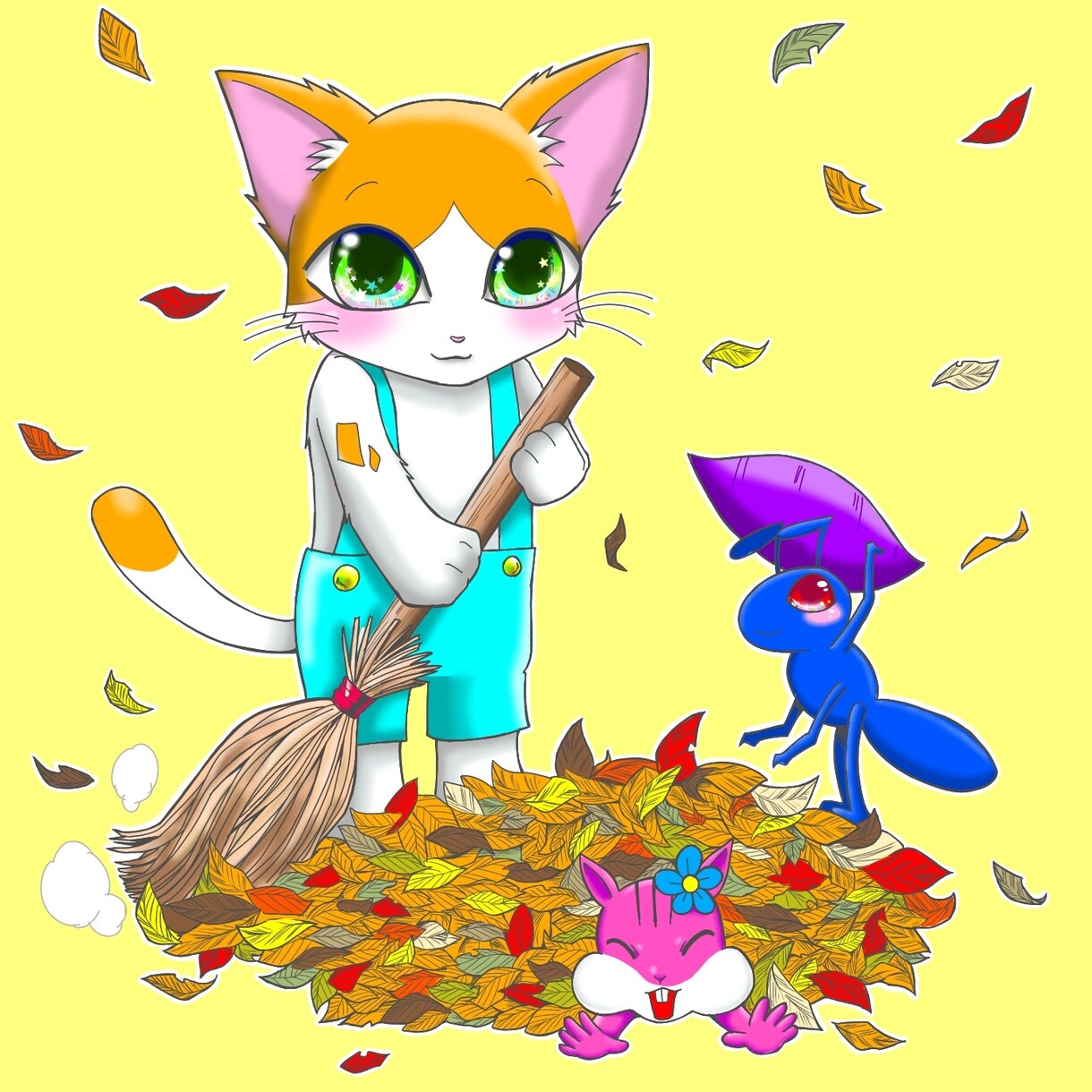 ペット、動物のかわいい擬人化イラスト描きます コミカルで可愛く擬人化したペットのイラストはいかがですか イメージ3