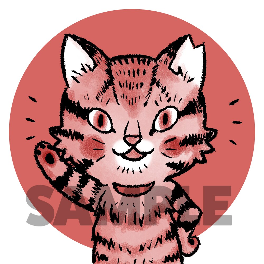 ポップでゆるかわな猫イラストアイコン描きます お好きな動物・ペットをかわいいオリジナルキャラクターに♩ イメージ9
