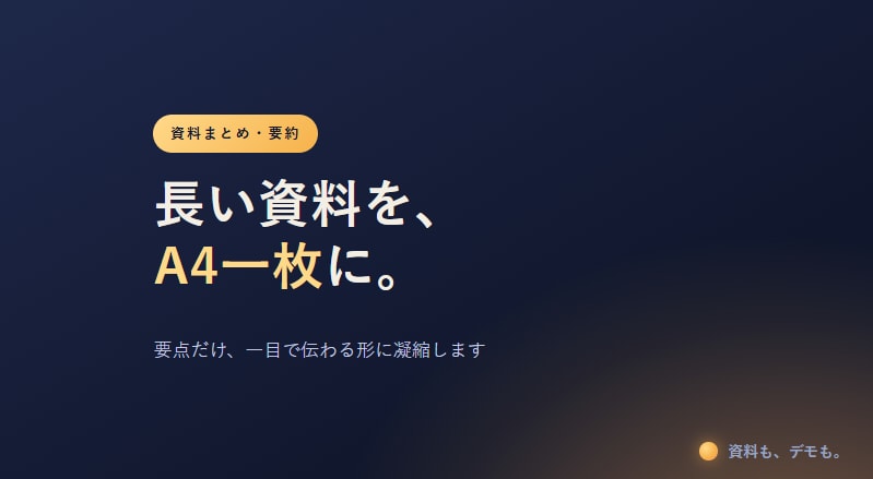 資料や情報をA4ペラ1に爆速でまとめます 資料や情報をA4ペラ1に爆速でまとめます イメージ1