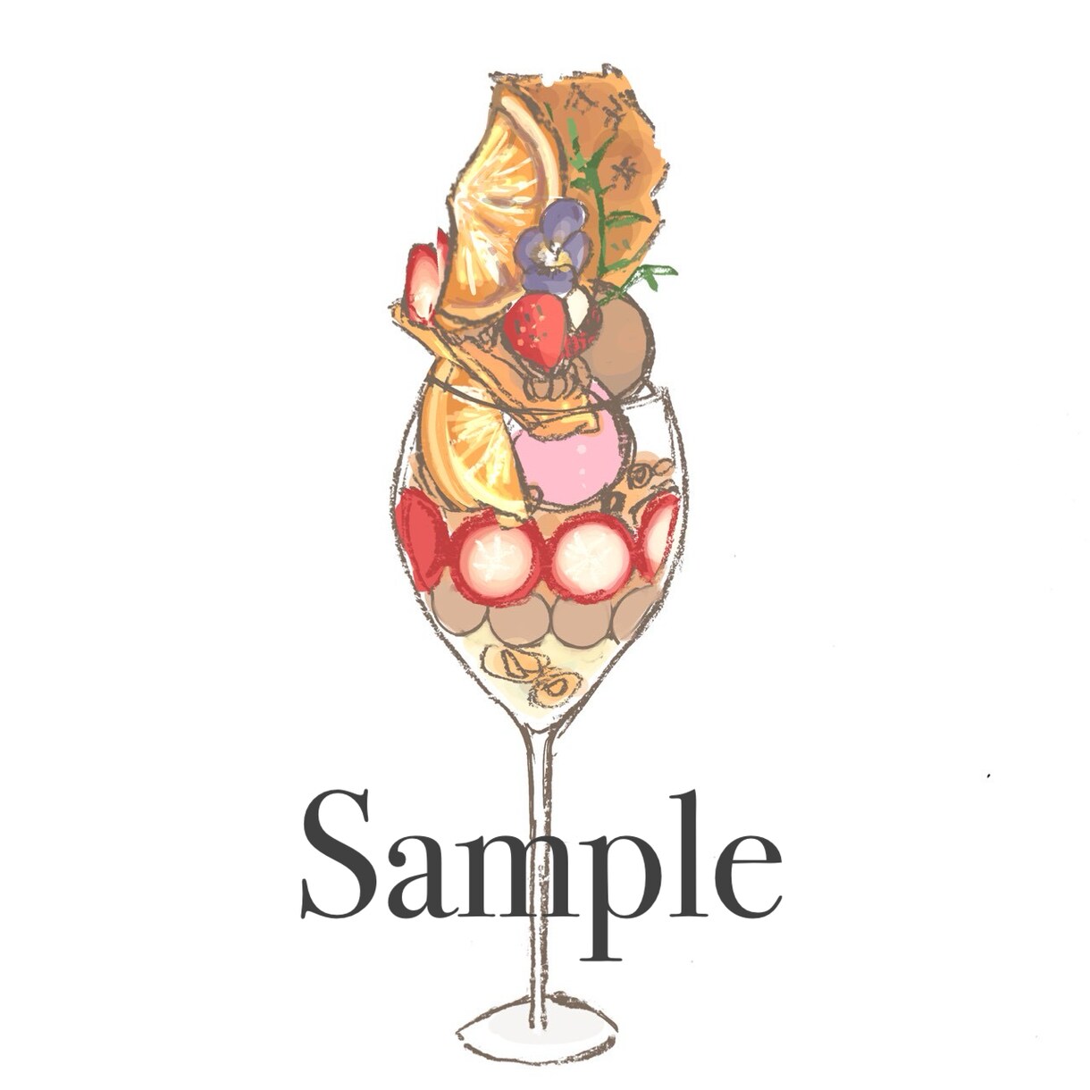 スイーツのイラスト描きます 【即納可能】メニューの挿絵におすすめな食べ物の絵を描きます イメージ2