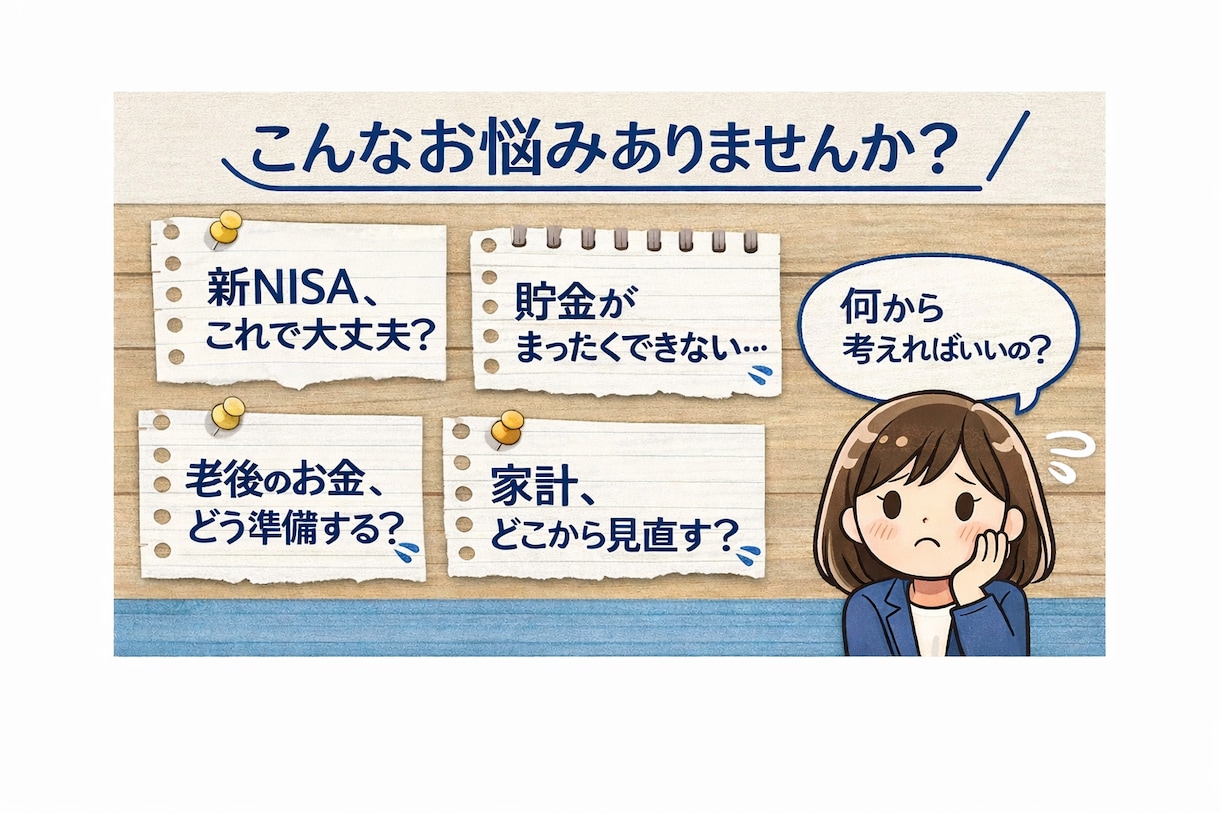 お金の不安・迷いをチャットで一緒に整理します 新NISA／家計／将来のお金…考えがまとまらない人向け イメージ2