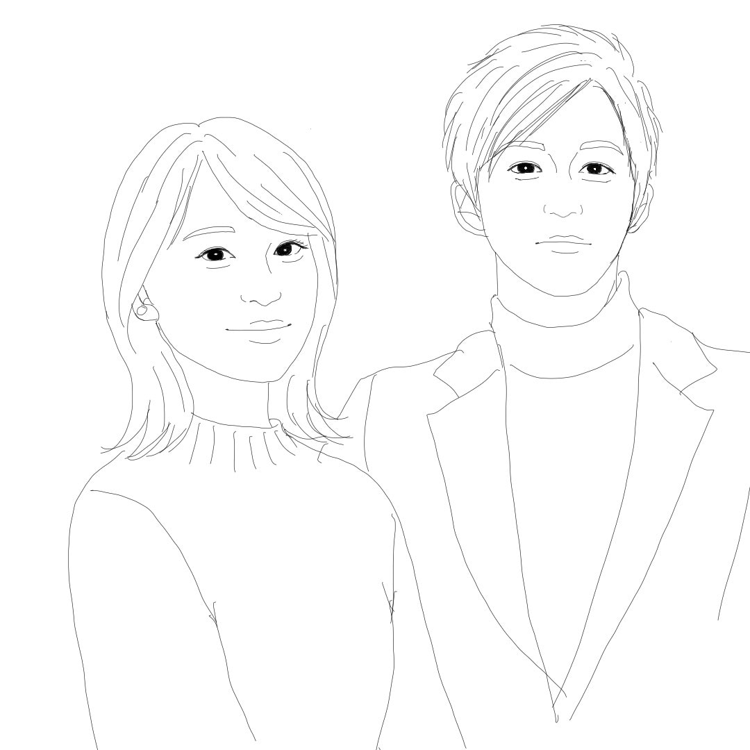 ふんわりした雰囲気の似顔絵描きます カップル、家族、友人との似顔絵を描きます⭐︎ イメージ2