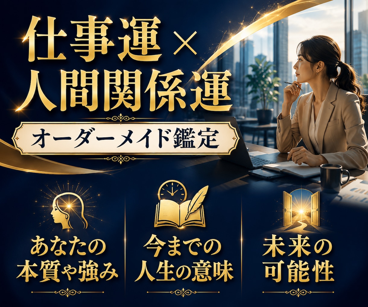 向こう1年＆来年の仕事運と人間関係運を霊視します あなたの悩みに応じたオーダーメイド占い！四柱推命で就職転職も イメージ1