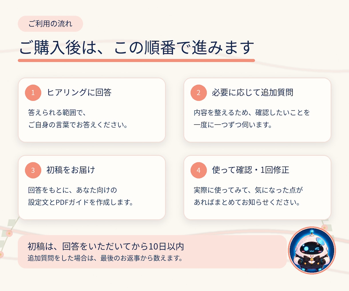 ChatGPT初心者向けのAI取扱説明書を作ります β版モニター1名募集｜あなたに合うAIの使い方を形に イメージ4