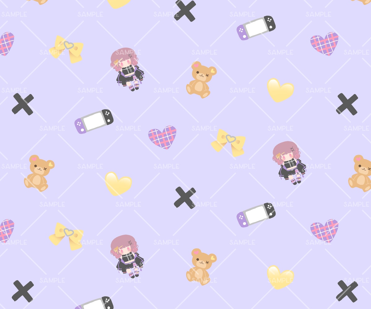 VTuber概念パターン作ります 返礼品やグッズ化もOK！ かわいい手書きパターンイラスト イメージ3