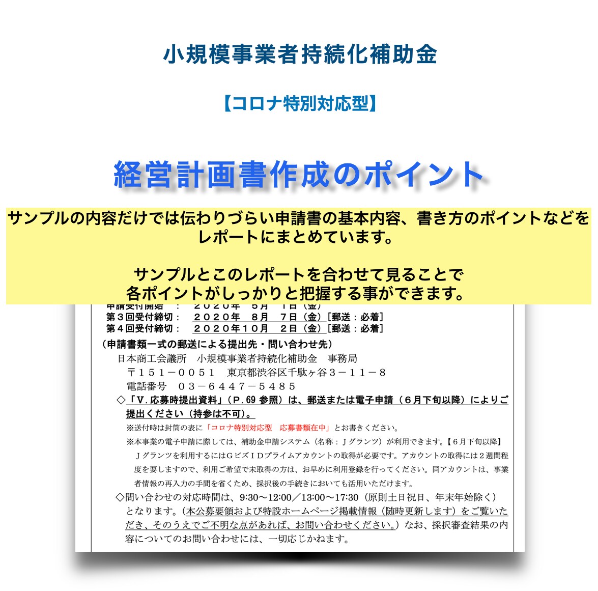 コロナ特別対応型の採択された申請書を提供します 小規模事業者持続化補助金を容易に申請できるノウハウです イメージ2