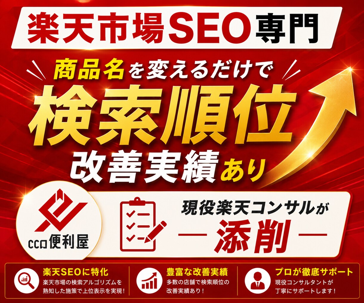 楽天市場SEOに強い商品名へ添削します 検索順位・アクセスUPを目指します イメージ1