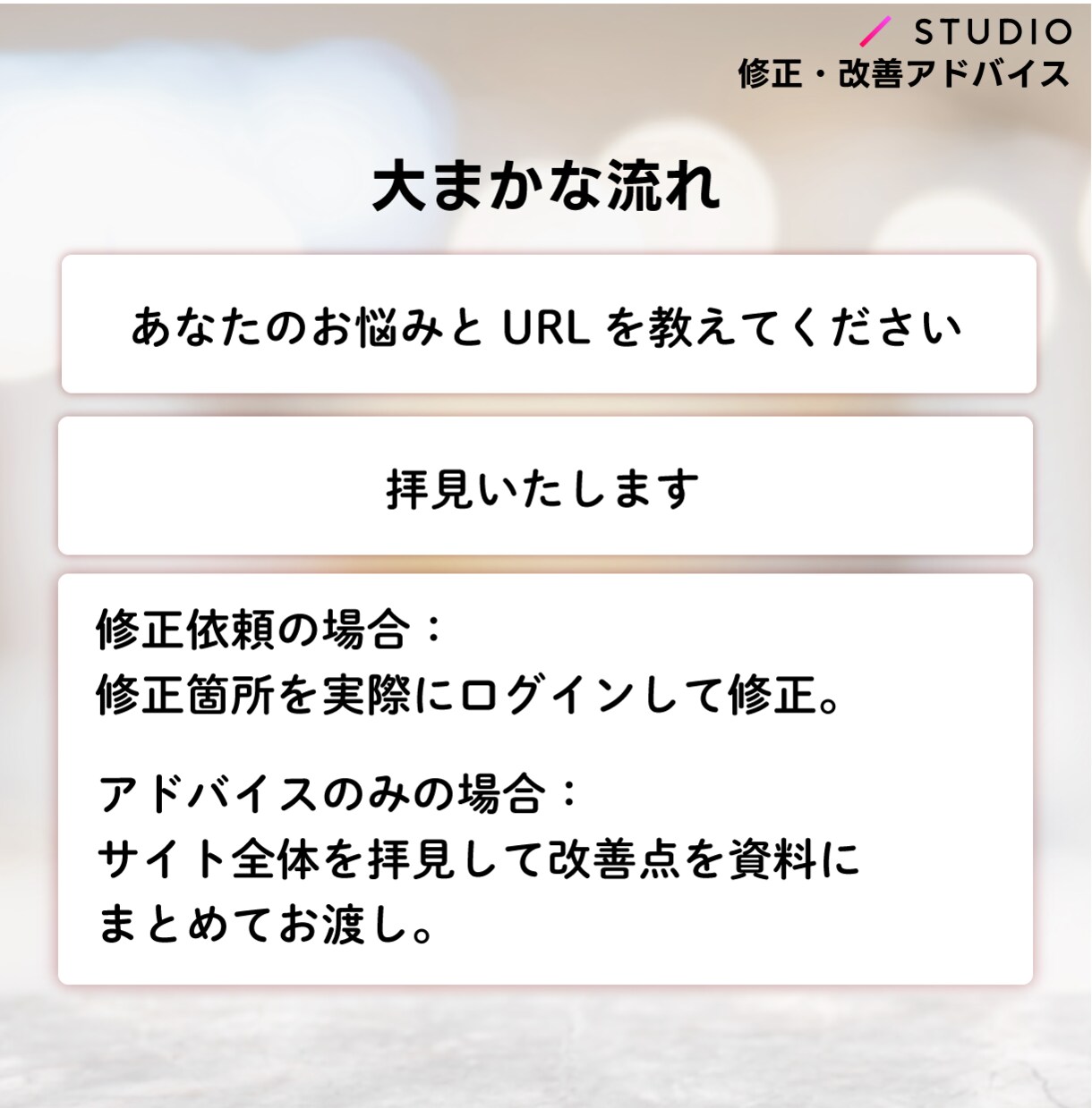 STUDIO|修正・改善アドバイスをします 歴20年ベテランデザイナーがあなたのサイトお直しします! イメージ4