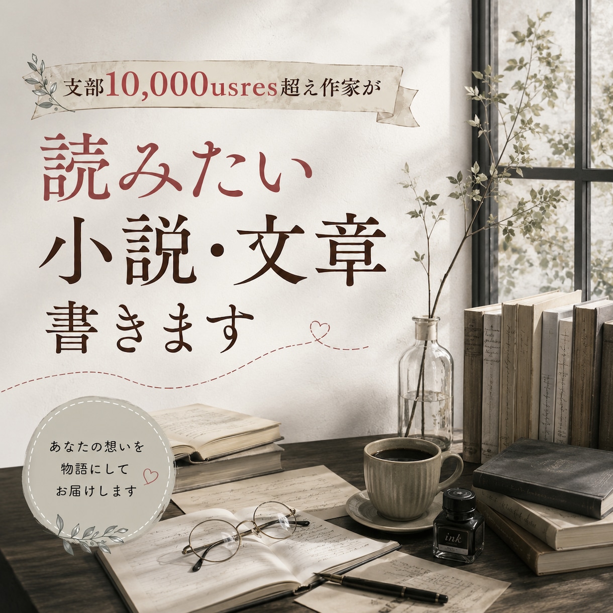 支部1万users◆BL・夢・シナリオなど書きます 読みたい文章を支部1万users超え作品の作家が代筆！ イメージ1