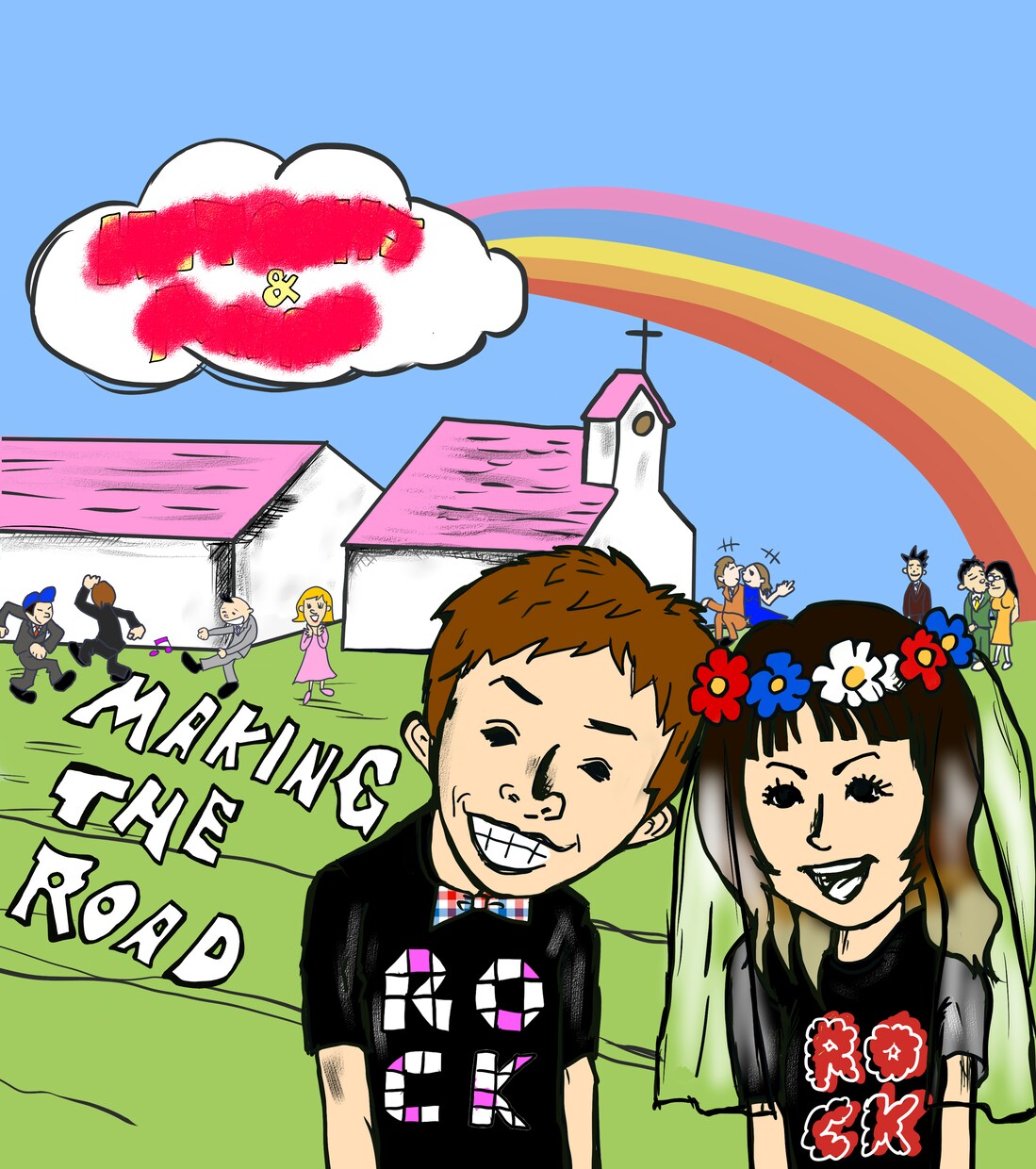 結婚式ウェルカムボードの似顔絵描きます 幸せいっぱいの笑顔でゲスト様をお出迎え！ イメージ7
