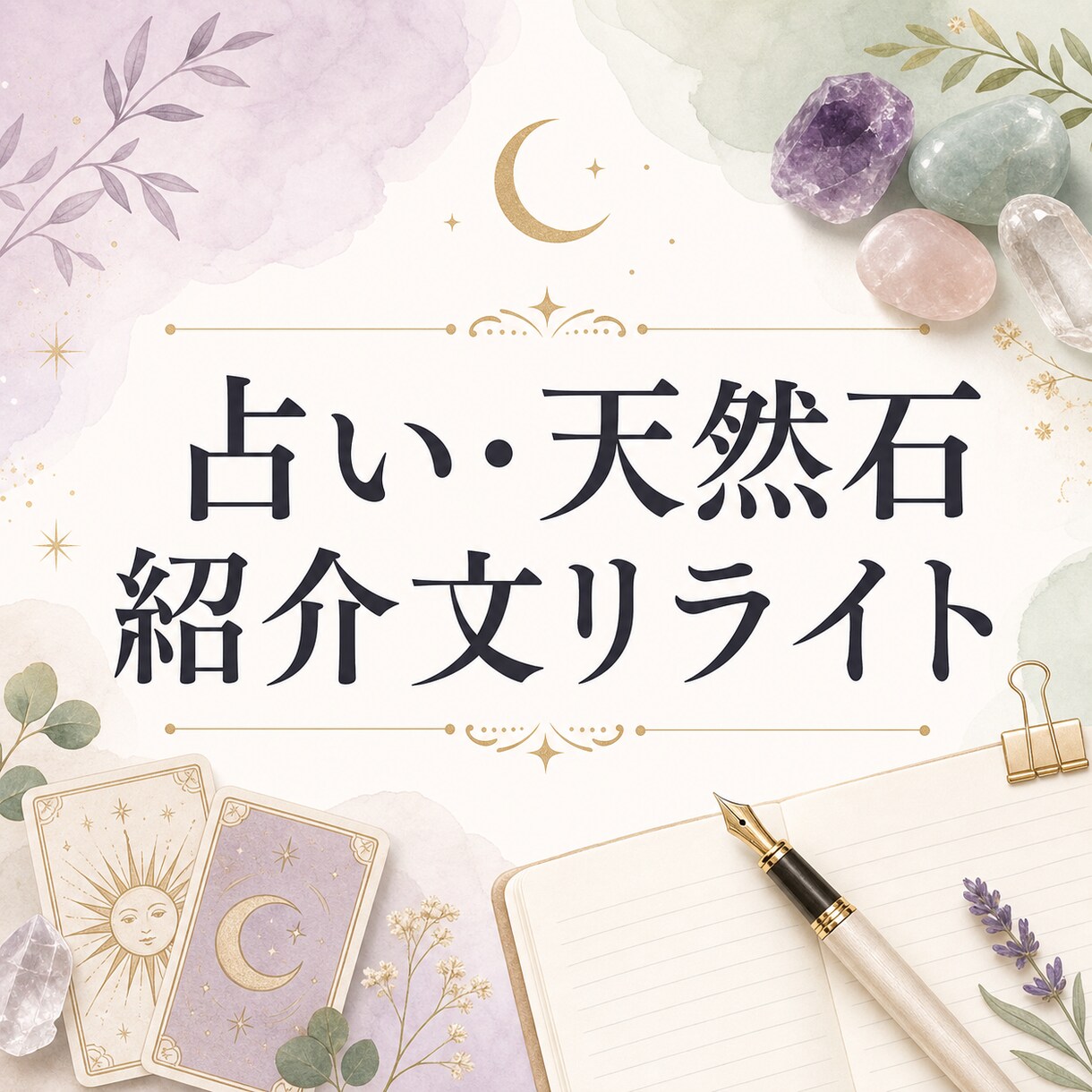 占い・天然石サービスの紹介文をやさしく整えます 世界観を壊さず、想いが伝わる読みやすい文章に イメージ1
