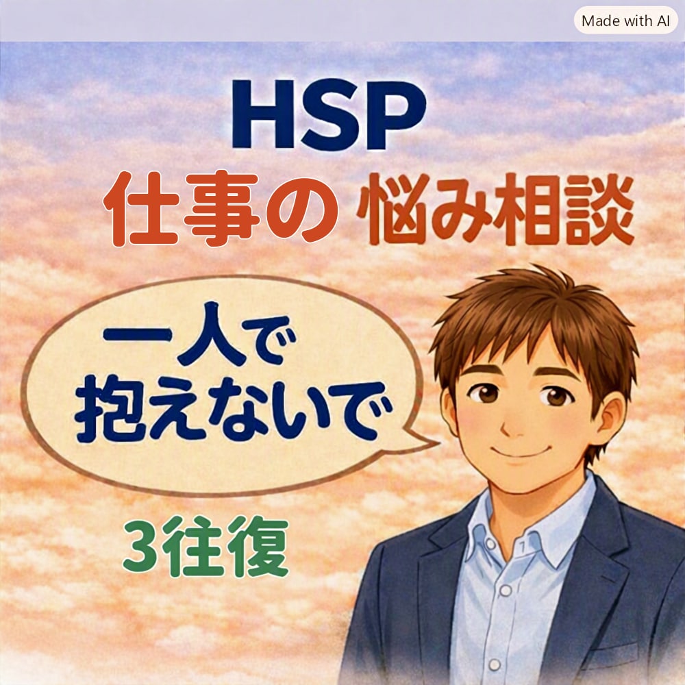 HSP｜仕事の悩みを軽くするカウンセリングします 3往復から始められます。介護士の聴く力で心を軽くします☘️ イメージ1