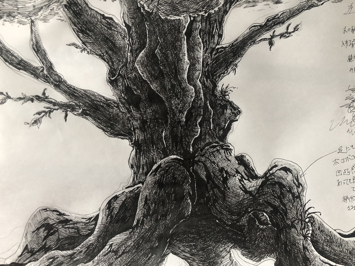 緻密でストーリー性のあるペン画を制作いたします 立ち絵から、1枚絵、風景画まで、ペン画を作成します!! イメージ6