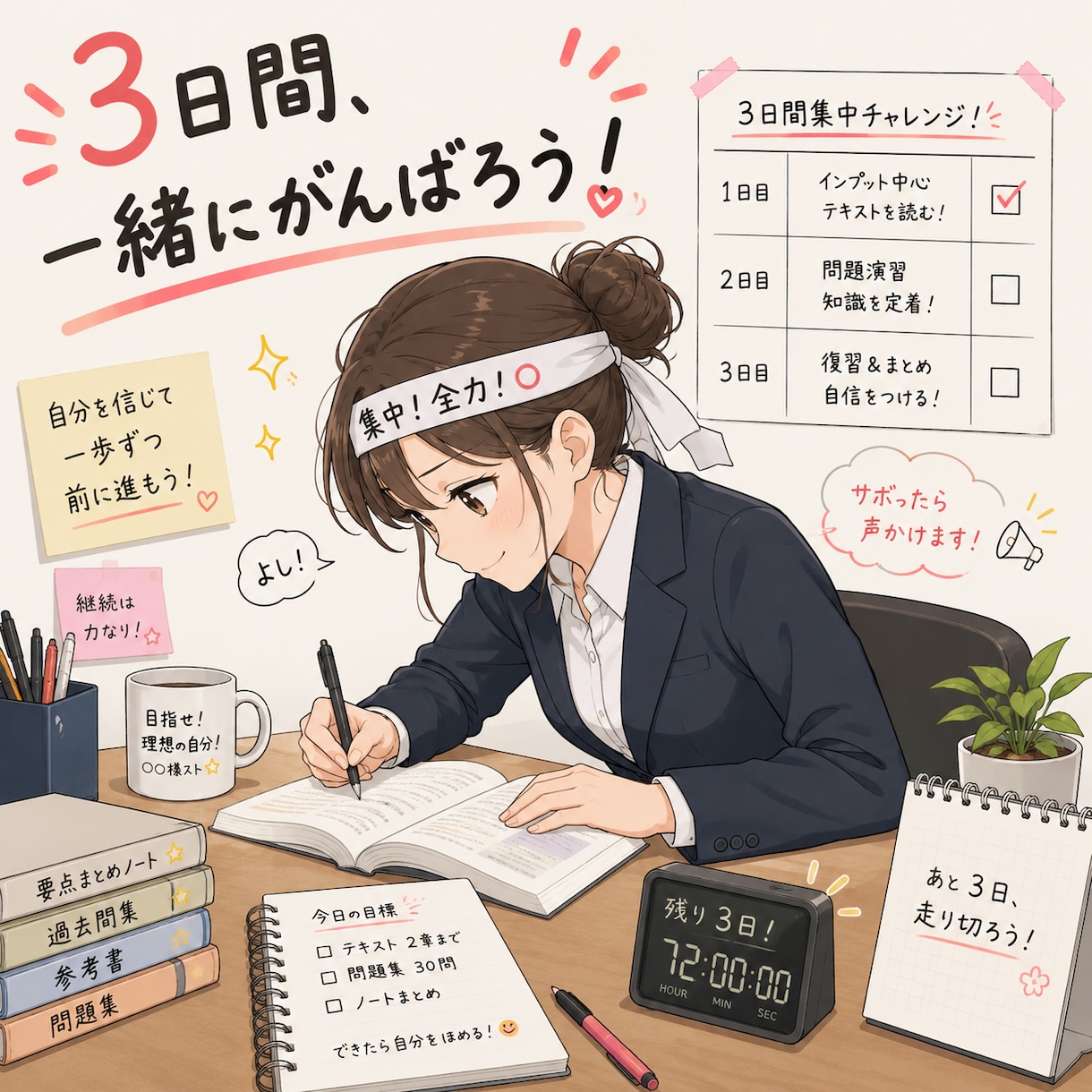 サボり癖を撃退！3日間チャットでお尻叩きます 時間を合わせずスマホで報告し合うだけのチャット自習室！ イメージ2