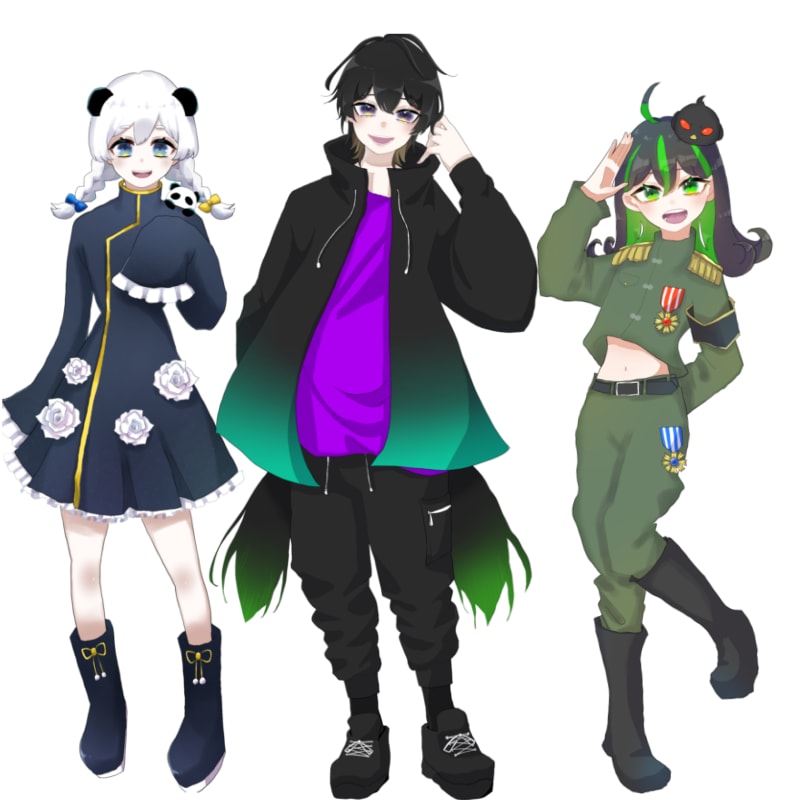 配信立ち絵描きます オリジナルキャラクターの立ち絵を制作 イメージ2