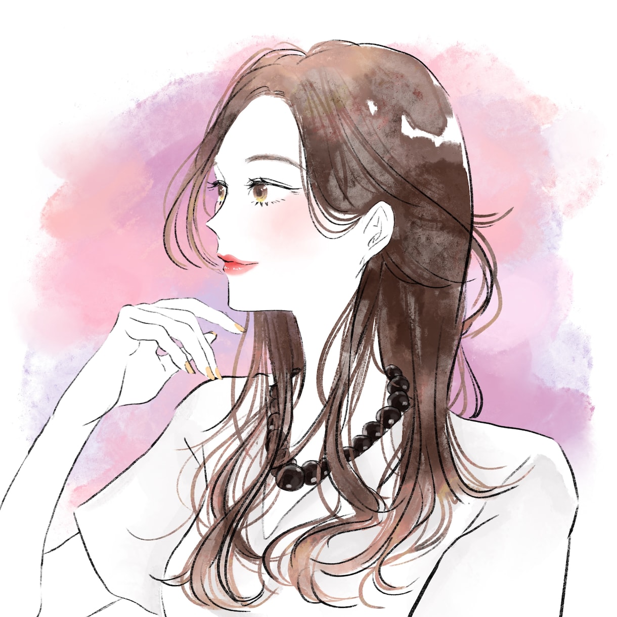 オシャレな水彩風アイコンイラストお描きします やわらかく優しい印象の水彩イラストをSNSアイコンに イメージ9