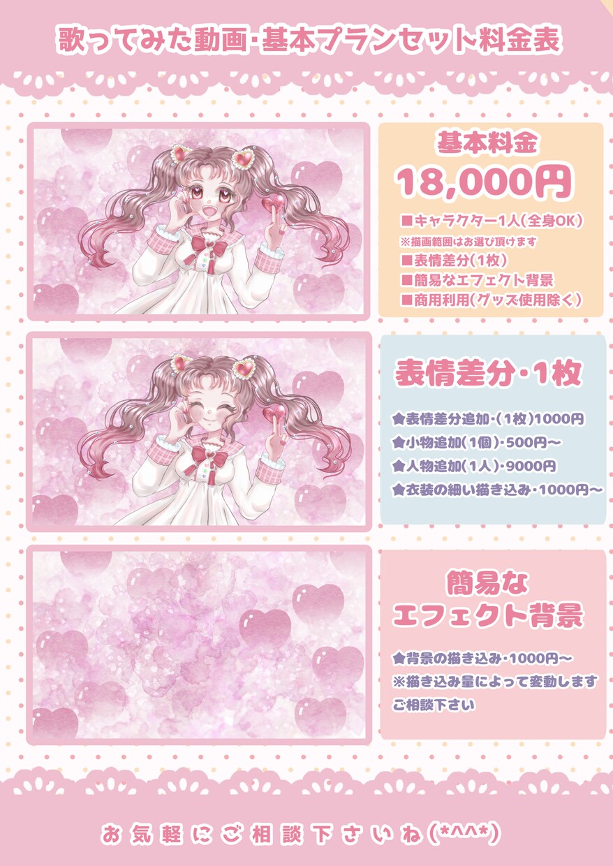 キラふわ可愛い『歌ってみた動画イラスト』作成します 不思議とホッとする優しいイラストで貴方の歌に彩りをお届け♡ イメージ3