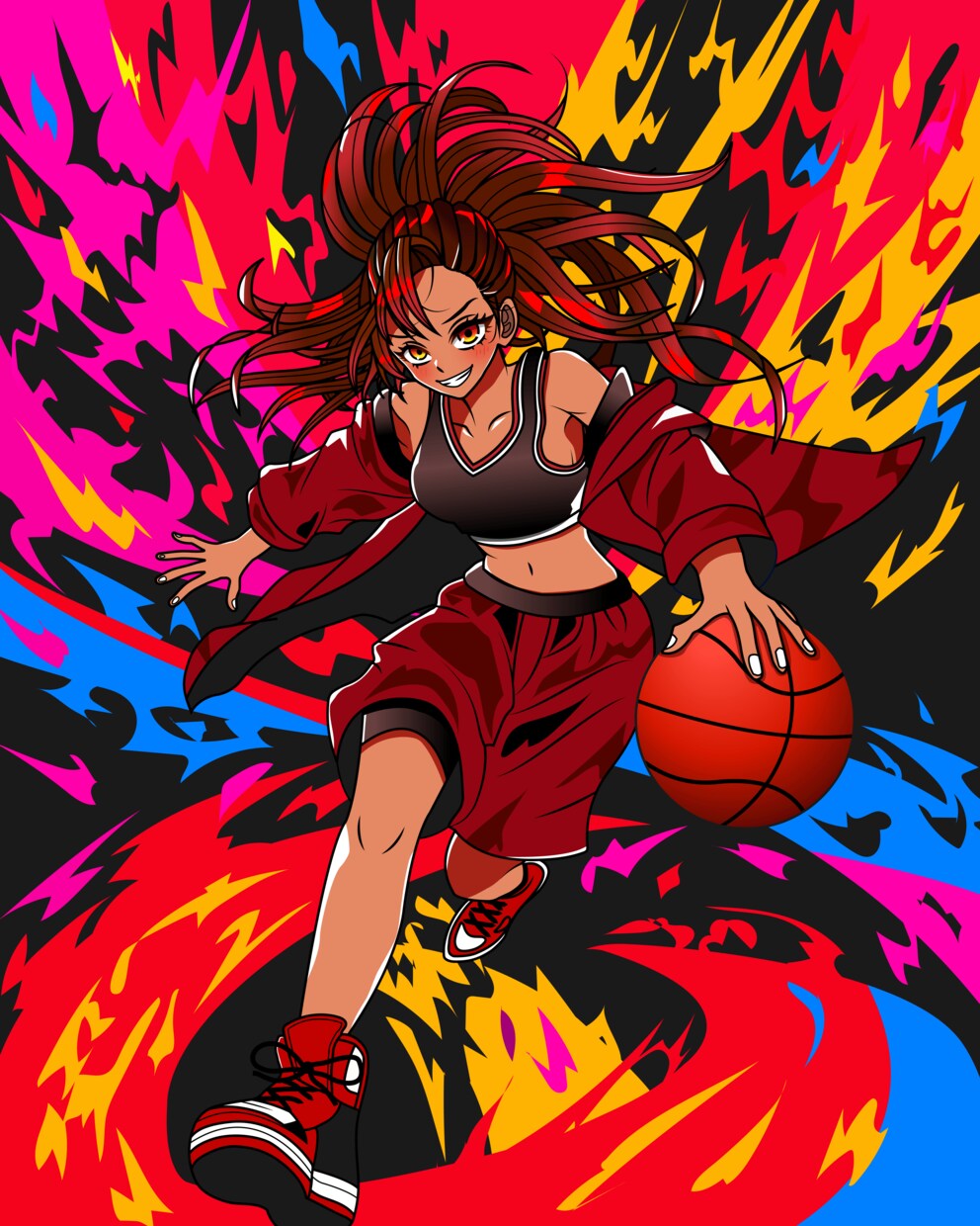 AdobeIllustratorでイラスト描きます 鮮やかな色彩とハッキリした線画で印象に残る一枚を制作します。 イメージ3