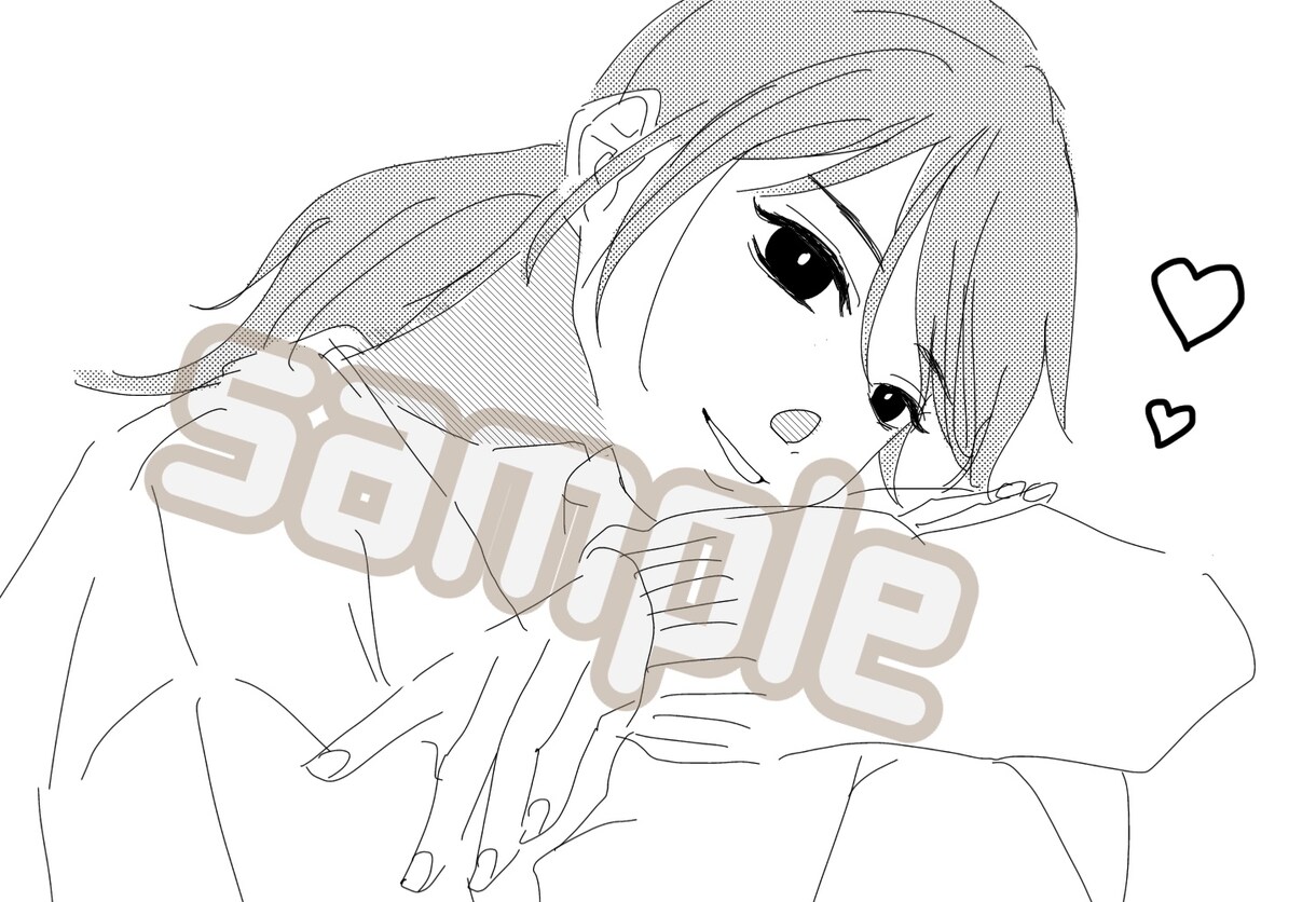 モノクロイラストを制作させていただきます ゆるふわ、可愛い白黒はいかがですか？˚✧₊ イメージ2