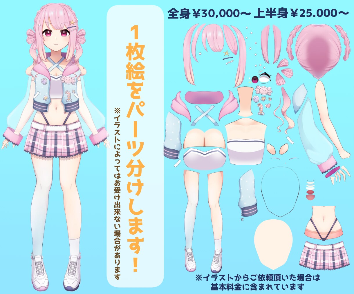 パーツ分け、モデリング作成します よく動く！Vtubestudio、nizimalive対応 イメージ5