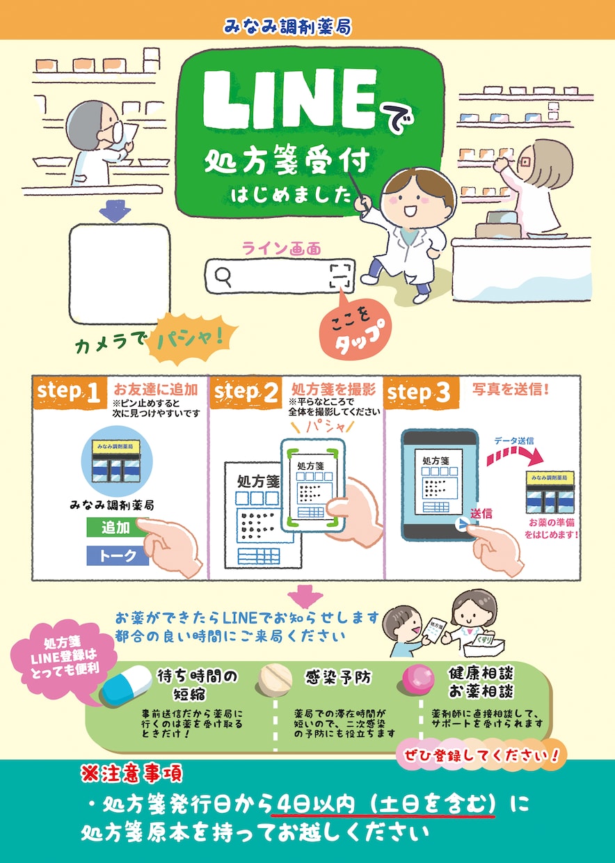 かわいいポップや、かんたんなチラシをお作りします ふんわり　やさしいイラストでお店のポップをつくります イメージ4