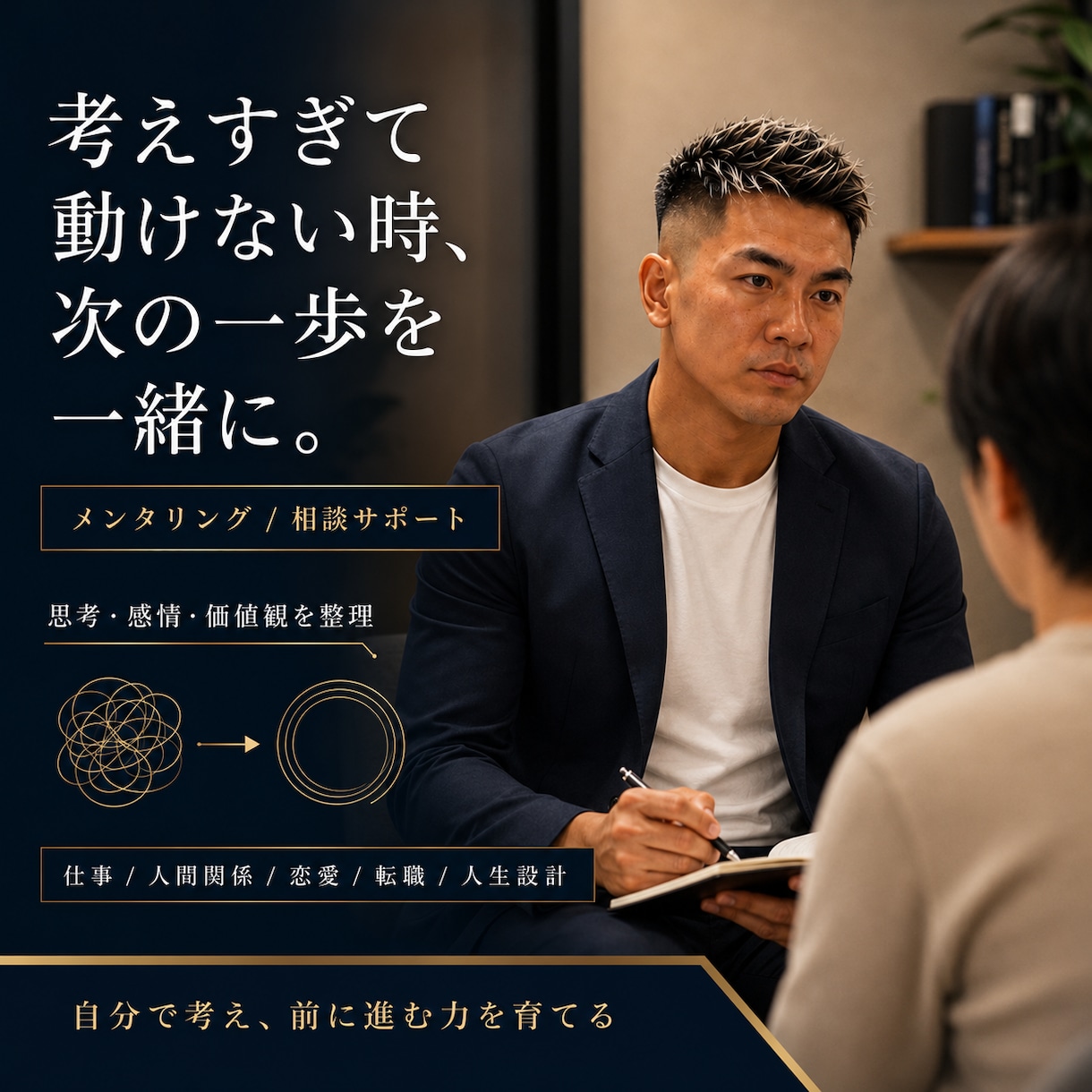 考えすぎのあなたとともに頭の中を整理します 気づかないふりをしている自分の側面を見つめませんか？ イメージ1