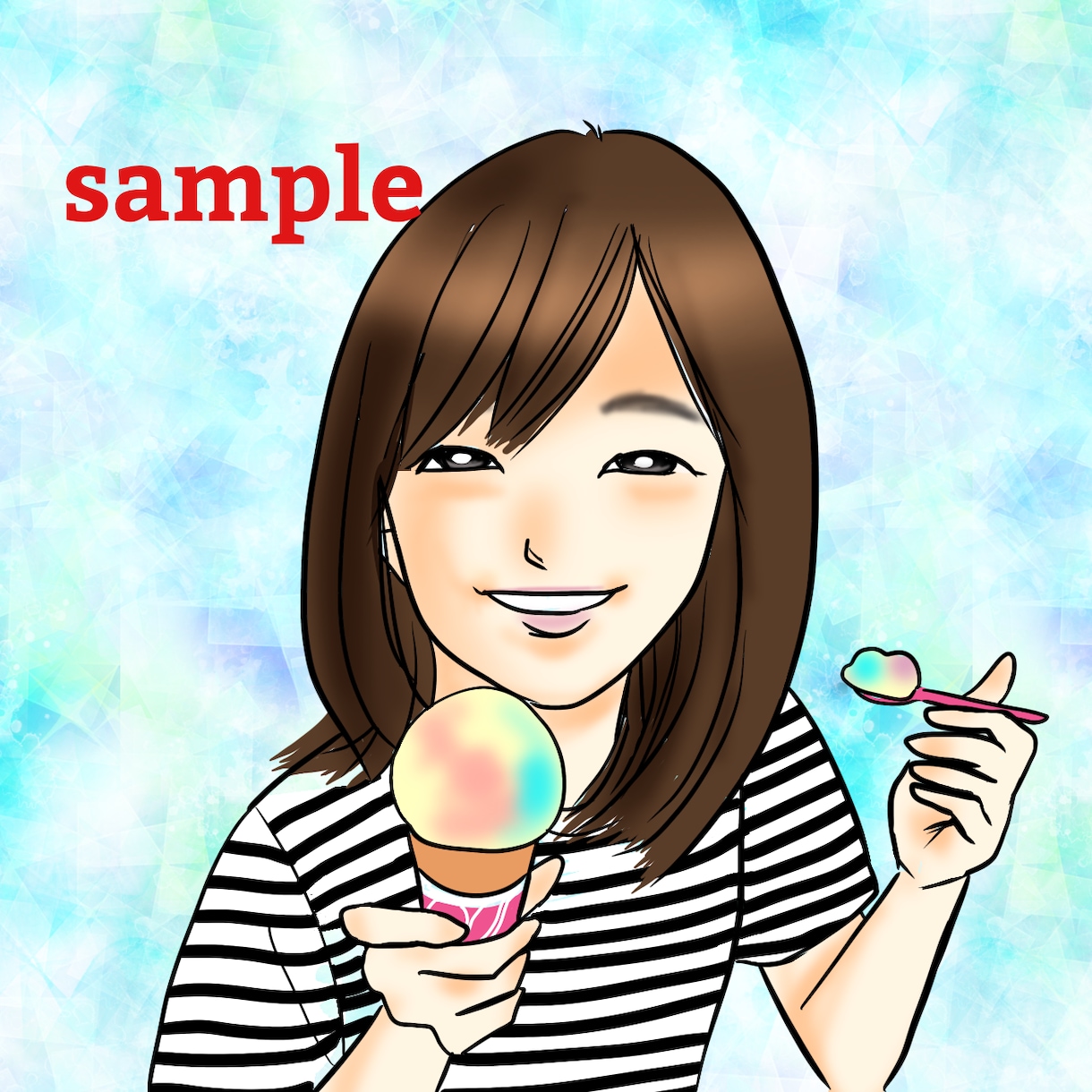 商用利用可！シンプルな似顔絵風アイコン描きます ブログやツイッターその他SNSやビジネスで顔出しNGな方へ イメージ6