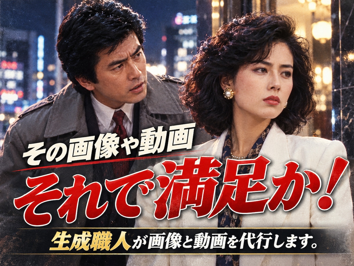 生成職人が画像と動画を代行します その画像や動画それで満足ですか? イメージ1