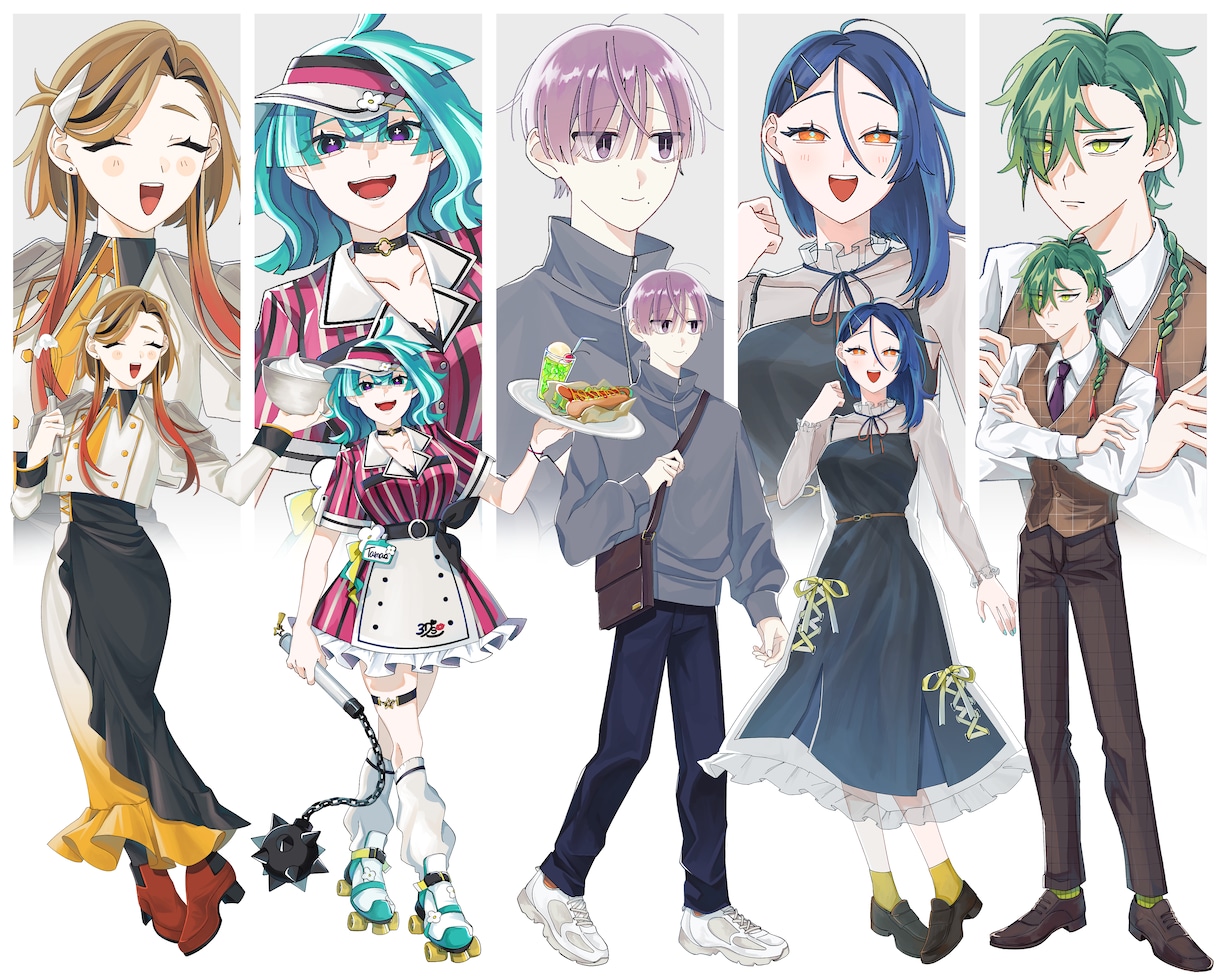 TRPG・Vtuber等◼︎胸上〜全身描きます 修正無制限！個性的なデザインを考えるのが好きです！ イメージ7