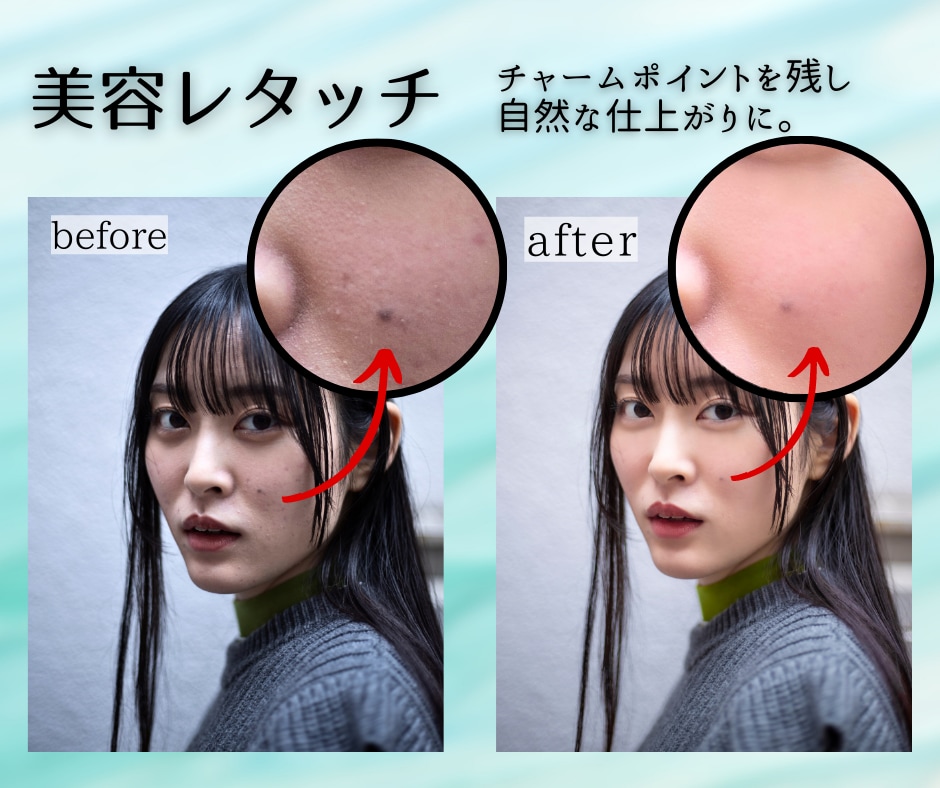 現役プロがあなたをさらに美しくします Photoshopを使用し高度な写真編集，美肌加工，切り抜き イメージ2