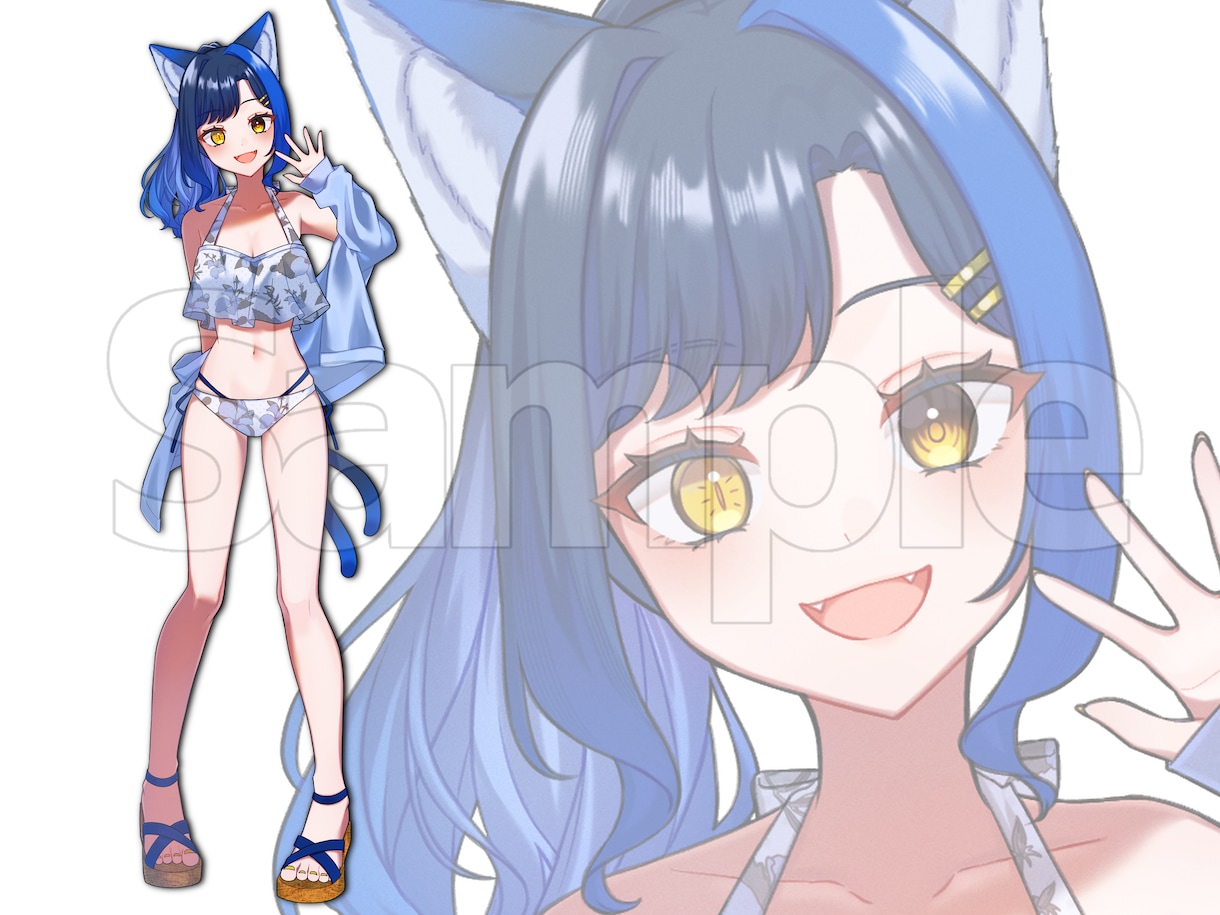商用・二次・キャラデザ込み！　立ち絵制作いたします 衣装や表情にもこだわり、活動に長く使えるものをお届けします イメージ4