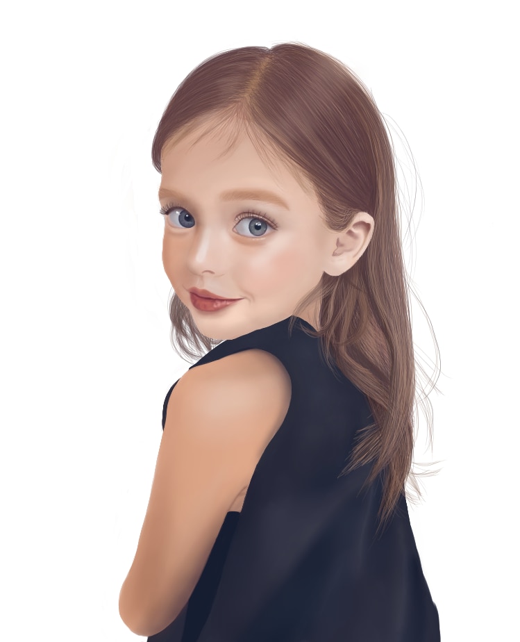 綺麗でリアルな似顔絵を製作いたします SNSアイコンやプレゼント、お部屋に飾るのにも最適です☆ イメージ1