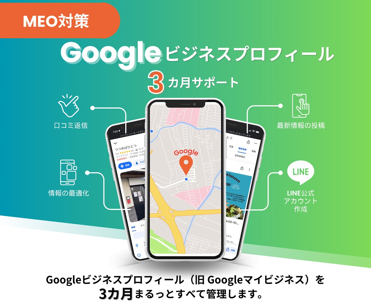Googleビジネスプロフィールまるっと代行します Googleマップ対策/MEO対策で新規客＆売上UP！ イメージ1