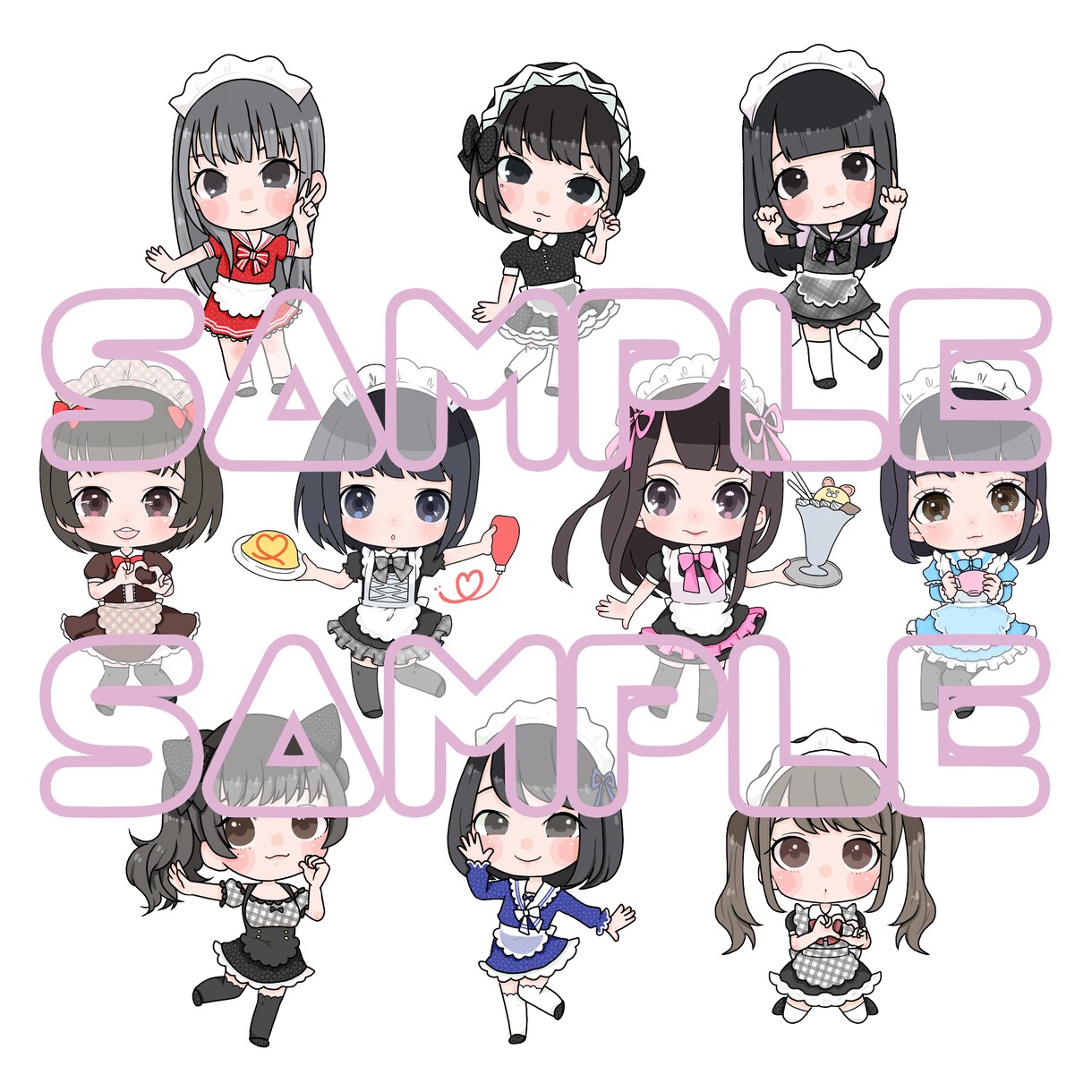 アイドル・コンカフェキャスト　ミニキャラ描きます 各種イベント、プレゼントなどにどうぞ！ イメージ1
